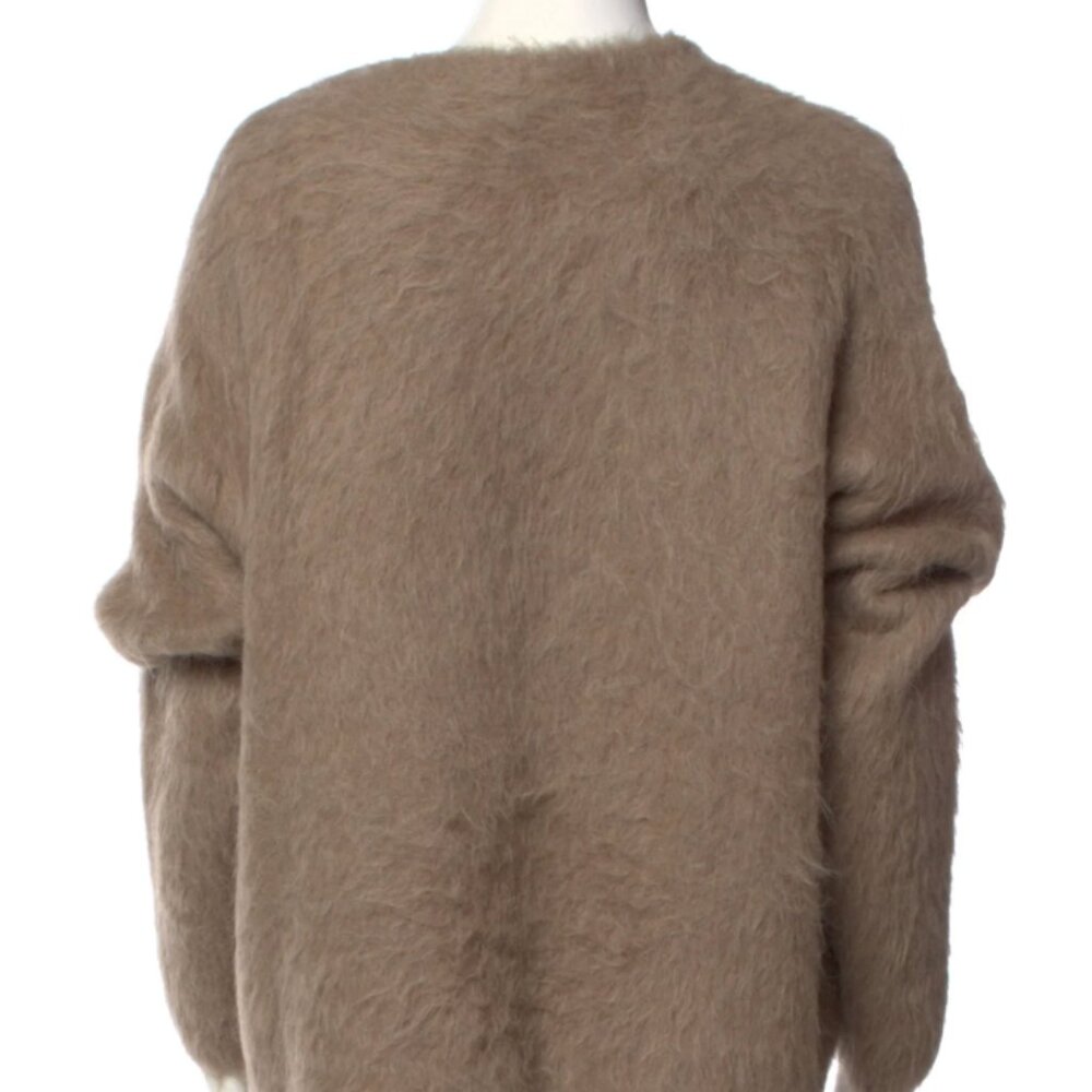 Toteme Boxy Alpaca Knit Sweater in Truffle Melange - Picture 2 of 3